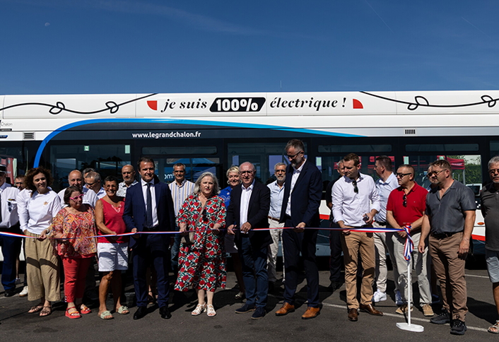 Inauguration arrivée bus électriques IVECO Bus au Grand Chalon